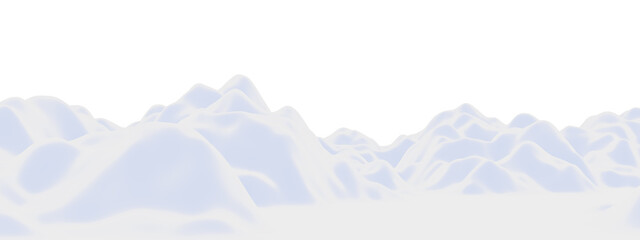 Fototapeta premium Blue snowy mountain. Panoramic winter landscape