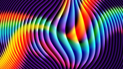 Obraz premium Colorful abstract wave light spectrum ripple effect vector illustration