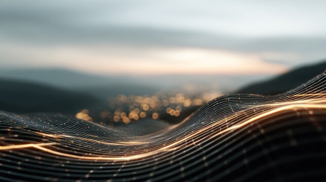 Abstract digital landscape