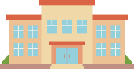 Naklejka premium Illustration of a School Building icon vector shape