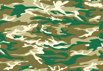 Vibrant green and tan camouflage pattern for military and outdoor designs © Wendi