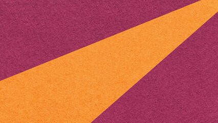 Fototapeta premium Abstract geometric dark purple paper background with orange ray, macro texture for banner, template, presentation