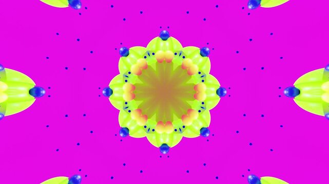 Symmetrical Kaleidoscope Pattern &ndash; Loopable Geometric Motion Background
