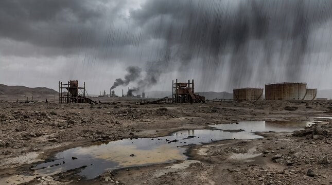 Acid rain after bombing of irans oil reserves