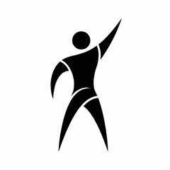 Obraz premium Stylized Silhouette of a Person in Motion.