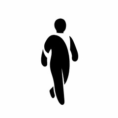 Stylized Silhouette of a Person in Motion.
