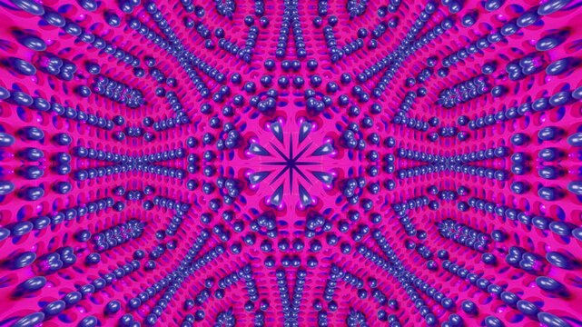 Dynamic Kaleidoscope Geometry: A 3D Mandala Mosaic with Ornamental Patterns. Dive into this captivating abstract video filled with intricate designs