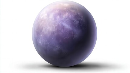 A serene purple planet floats in a minimalist setting, perfect for sci-fi projects, digital art, or backgrounds in presentations, Its unique color palette invokes creativity and imagination,