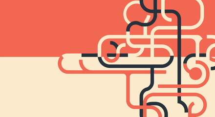 Abstract lines and shapes create a striking visual composition silhouette © RABEYA