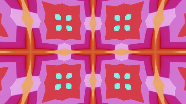 Abstract 3D Geometry: A Mesmerizing Kaleidoscope of Mandalas and Mosaics. Experience the intricate beauty of dynamic ornamental patterns