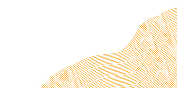Yellow instant noodle, pasta and spaghetti texture with geometric wavy lines. Ramen, pasta vector pattern. Background abstract food illustration