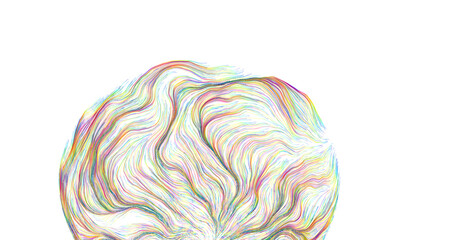 Abstract artwork featuring a swirling pattern of colorful lines and dots creating unique shapes, perfect for b © vegefox.com