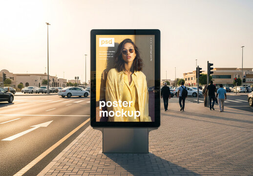 A digital outdoor billboard advertising screen