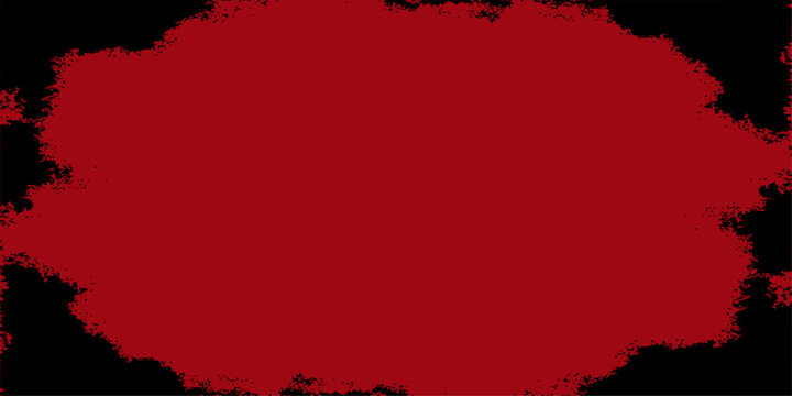 Abstract dark red brush stroke on black background with grunge texture for cinematic horror or dramatic poster design