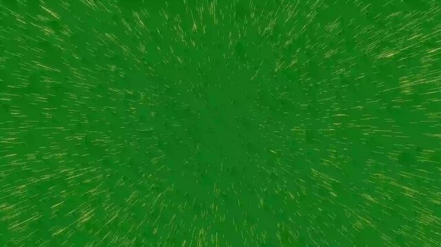 Energy slash spark explosion animation, golden fire sparks and glowing dust particles softly bursting into light on green background, splash transition collection with cartoon anime hit, 4K
