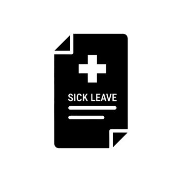Sick Leave Document Icon for Employee Absence.
