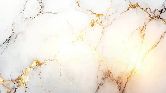 A white marble texture with gold and dark veins flowing throughout, creating an abstract design