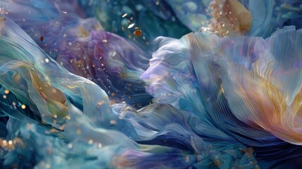 Naklejka premium Closeup of an Impressionist Style Abstract Oil Painting with Vibrant Colors