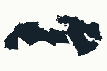 Fototapeta premium Map of Middle East and North Africa