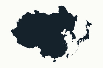 Obraz premium Map of East Asia Pacific