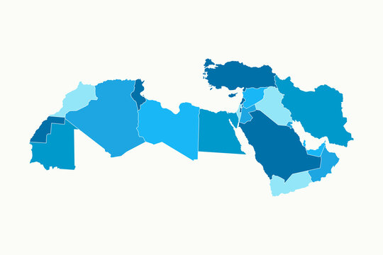 Map of Middle East and North Africa