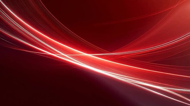 Abstract red light lines on dark background