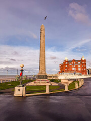 Fototapeta premium Blackpool War memorial statue, at Blackpool, UK.