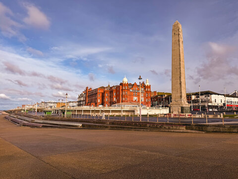 Blackpool War memorial statue, at Blackpool, UK.
