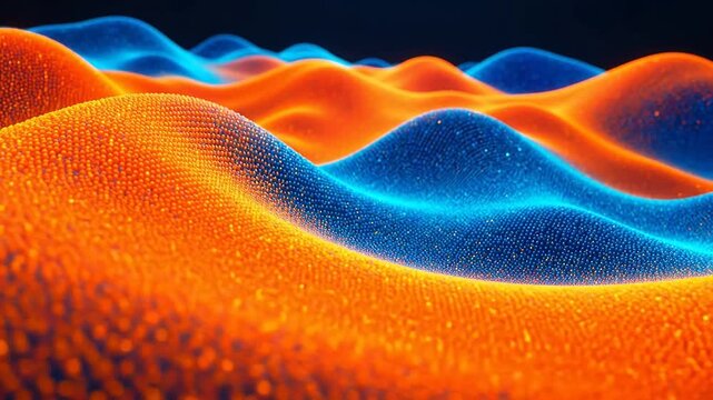 Colorful particle wave pattern