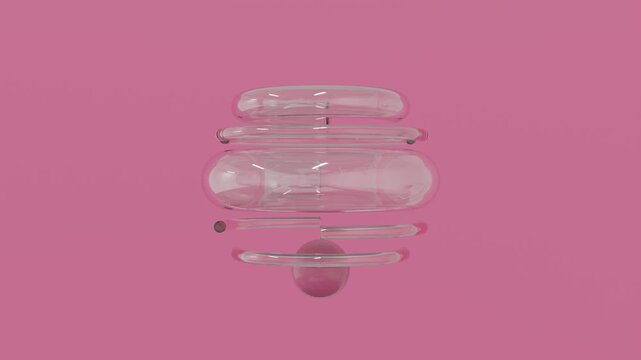 3D abstract background inspired by minimalist pink aesthetics combining rhythm, symmetry, and spatial geometry for balanced and sophisticated visual depth.