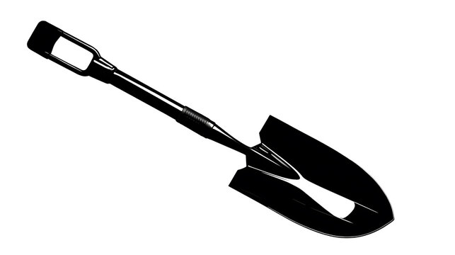 A detailed illustration of a gardening trowel tool