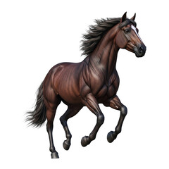 Obraz premium running horse isolated on white