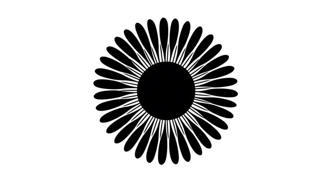 A stunning abstract illustration of a single flower, petal form with intricate details