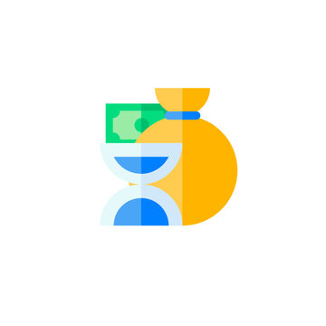 Long term investment icon for future financial growth and wealth accumulation concept.