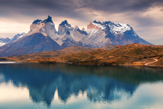 Torres Del Paine National Park, Chile. The Pehoe lake.