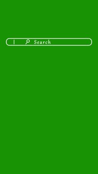 Search bar animation on green screen background with blue frame and blinking cursor for web interface design. Searching concept animation. Digital browsing tool online searching concepts.