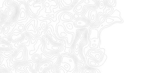 Obraz premium Minimal white topography line grid outline counter map. Landscape wavy topography relief discovery area white, black line background.