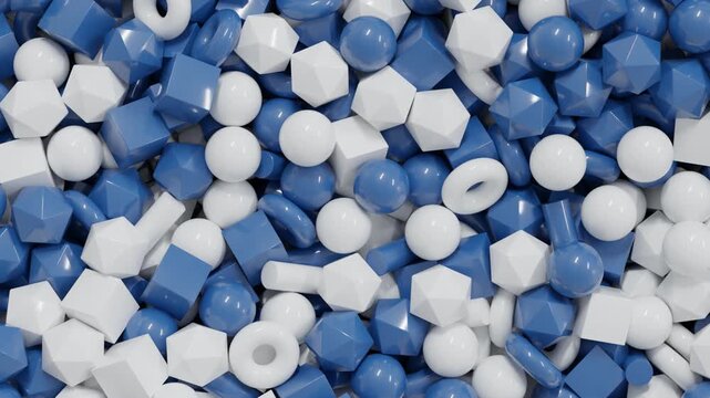 Dynamic 3D Geometric Objects Floating in Circular Flow