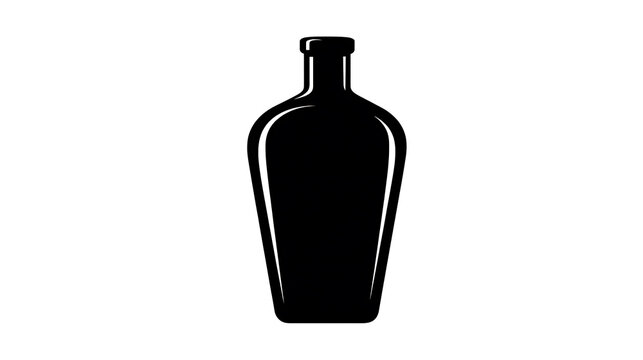 A sleek black bottle against a clean backdrop, perfect for showcasing beverages and branding