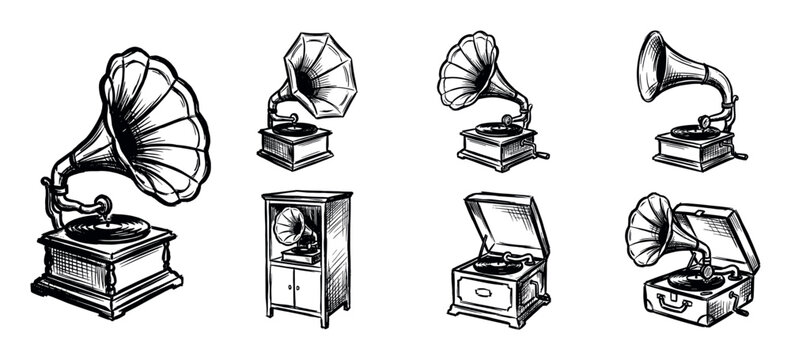 Lp Player Drawing