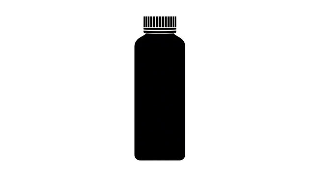 A minimalist shot of a sleek black bottle