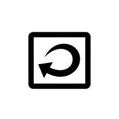 Fototapeta premium Refresh Icon in Square Frame Design.