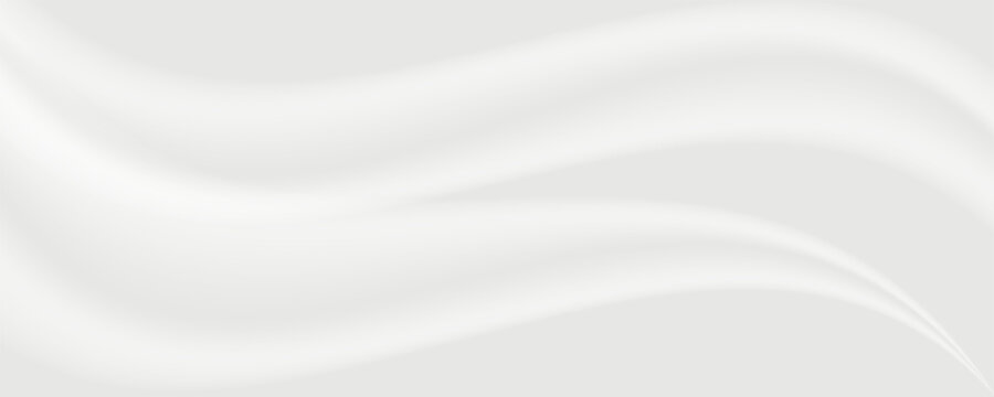 White gray satin texture that is white silver fabric silk panorama background with beautiful soft blur pattern natural.  Eps 10