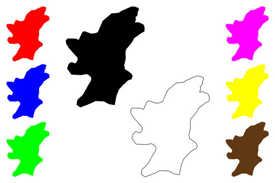 Iringa city (United Republic of Tanzania) map vector illustration, scribble sketch Lilinga map