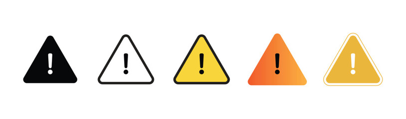 Set of caution, danger and warning signs. vector illustration