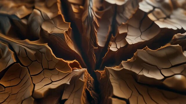 Walnut with Cracked Shell Revealing Detailed Texture and Layered Structure