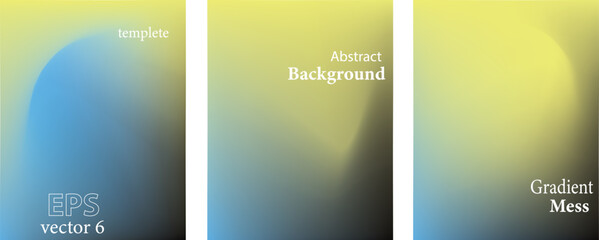 Fototapeta premium Abstract Background Green, Yellow, Blue, pink purple blurred gradient background with aurora shape and light texture on black background. Modern green blur grainy technology background for poster wall