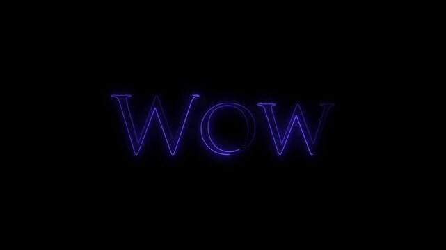 glowing colorful Narro line wow text animation. 