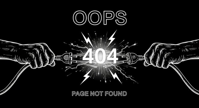 404 error oops page not found illustration