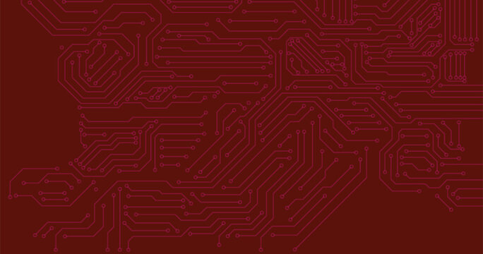 Circuit board texture with communication technology concept. Creative vector illustration